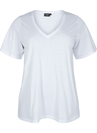 FLASH - T-skjorter med V-hals, 2 stk., White/Black, Packshot image number 2