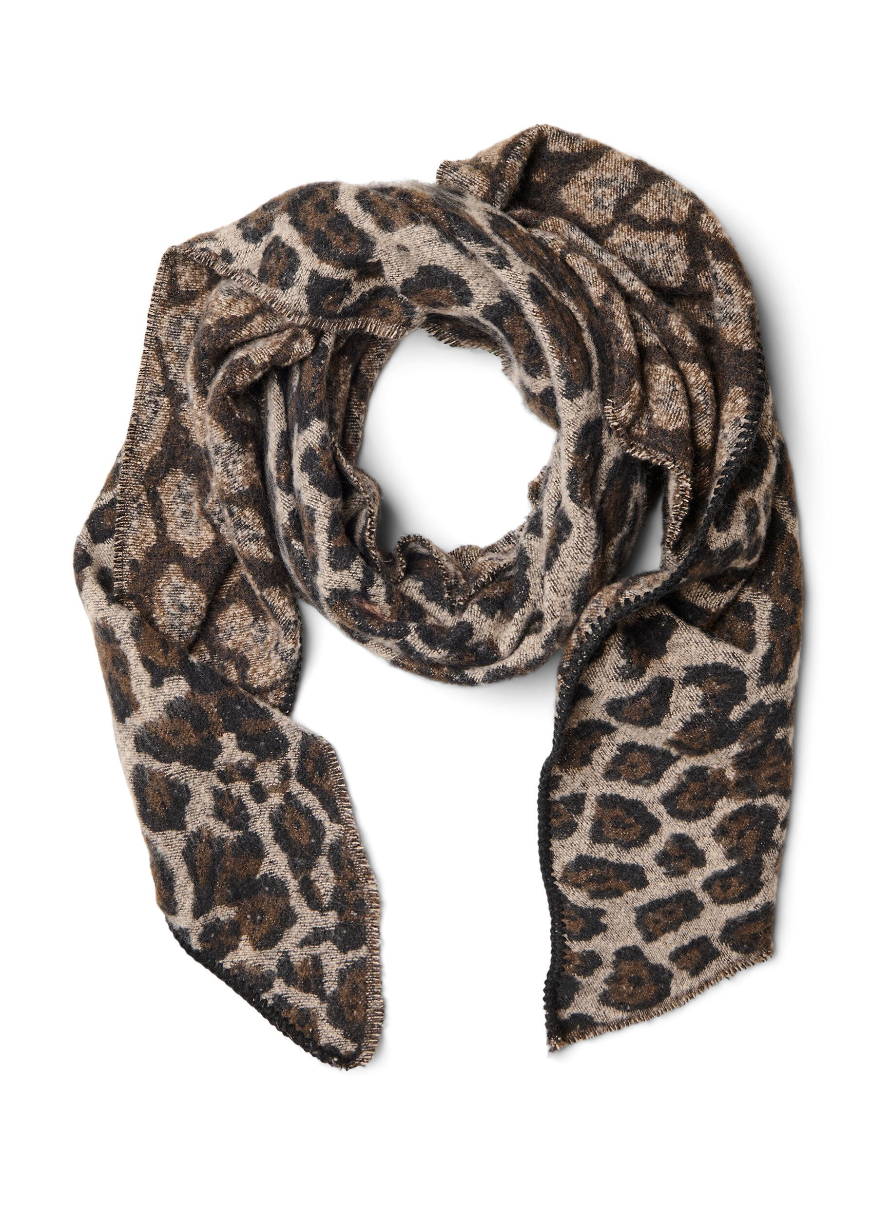 Myk skjerf med m&oslash;nster og varme farger