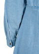 Denimkjole med knapper og lange ermer, Light blue denim, Packshot image number 3