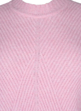 Zizzi Genser med stripemønster og lange ermer, Corsage Mel., Packshot image number 2