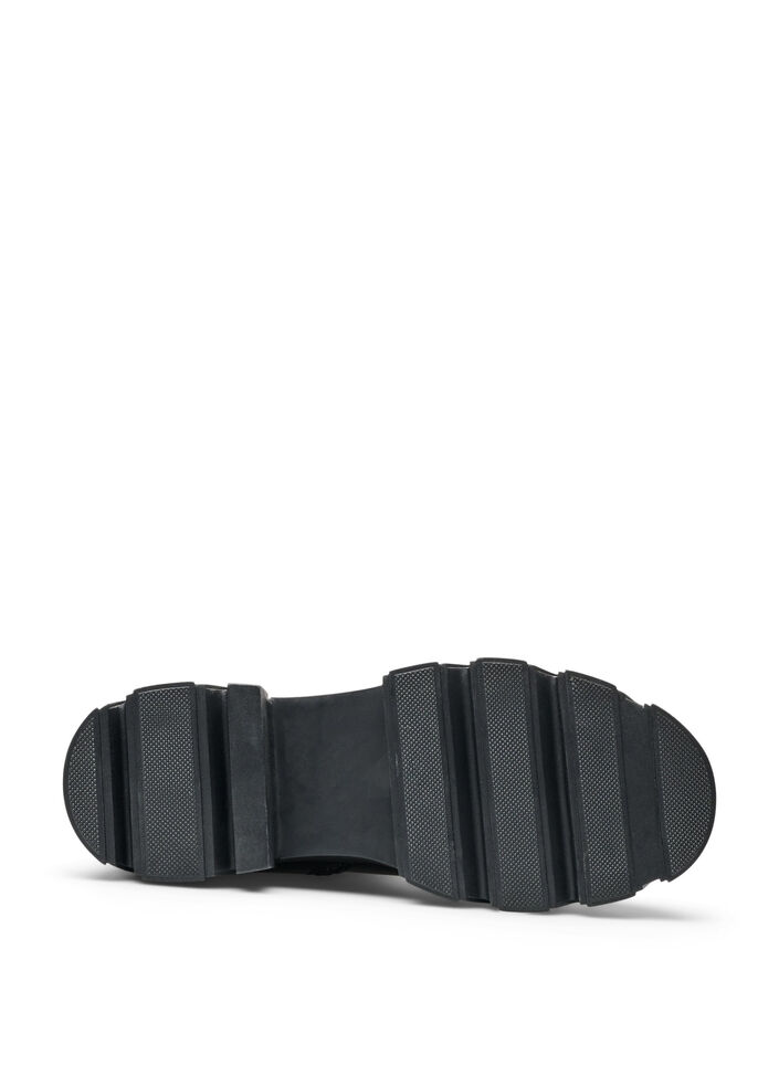 Chelsea-st&oslash;vel med chunky s&aring;le og ribbestrikkede paneler, Svart, Packshot image number 5