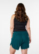 L&oslash;se nattshorts med ribbestruktur og blonderkant, Gr&oslash;nn, Model image number 2