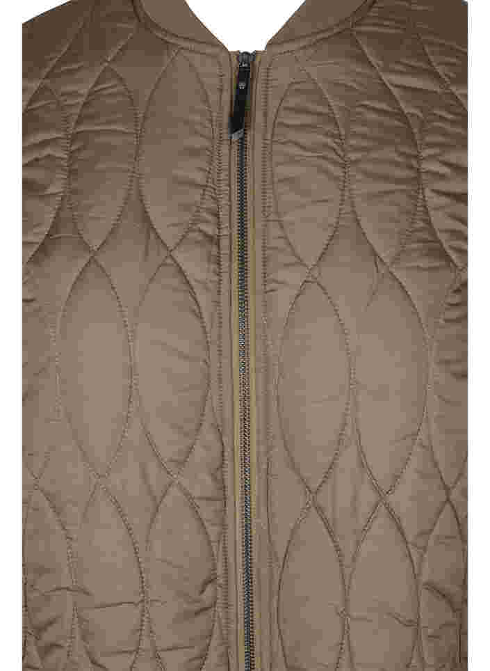 Quiltet termojakke med glidelås og lommer, Falcon, Packshot image number 2