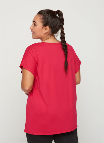 Ensfarget T-skjorte til trening, Jazzy, Model image number 1