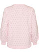Strikkebluse med sm&aring; prikker, Rosa, Packshot image number 1