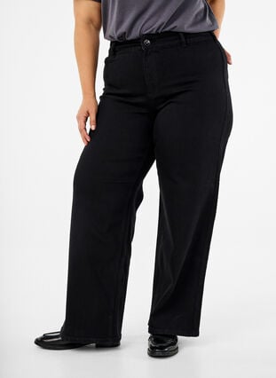 Zizzi FLASH - Vide jeans, Svart, Model image number 2