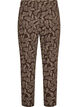 Bomulls pyjamasbukser med trykk, Brun, Packshot image number 1