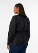 Skinnende viskosebluse med peplumeffekt, Svart, Model image number 2