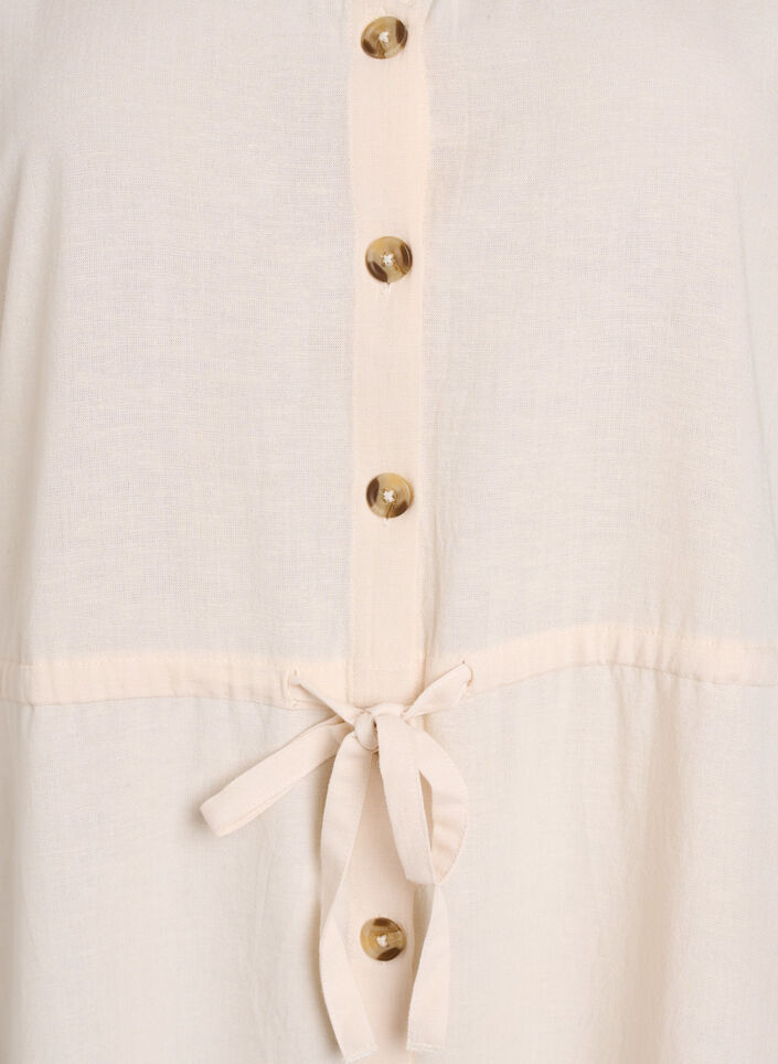 Maxikjole med knapper og bindebelte, Vanilje, Packshot image number 2