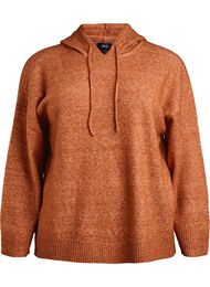 Strikket hettegenser, Orange