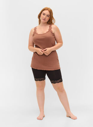 Topp med blondekant, Baltic Amber, Model image number 2