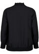 viskosebluse med smock, Black, Packshot image number 1