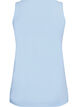 Ensfarget basic topp i bomull, Bl&aring;, Packshot image number 1