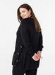 Strikkebluse med knapper i sidene, Svart, Model image number 2