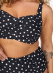 Polstret bikinioverdel med trykk, Svart, Model image number 2