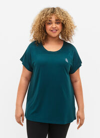Trenings T-skjorte med rund hals, Deep Teal, Model