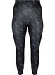 Leggings med teksttrykk, Black Radiance, Packshot image number 0