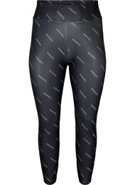 Leggings med teksttrykk, Black Radiance
