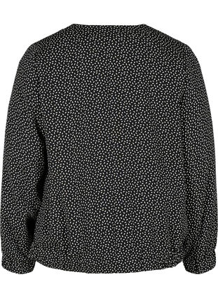 Bomberjakke med lommer og prikker, Black w. Dot, Packshot image number 1