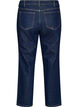 Cropped jeans med straight fit og normal midje, Bl&aring;, Packshot image number 1