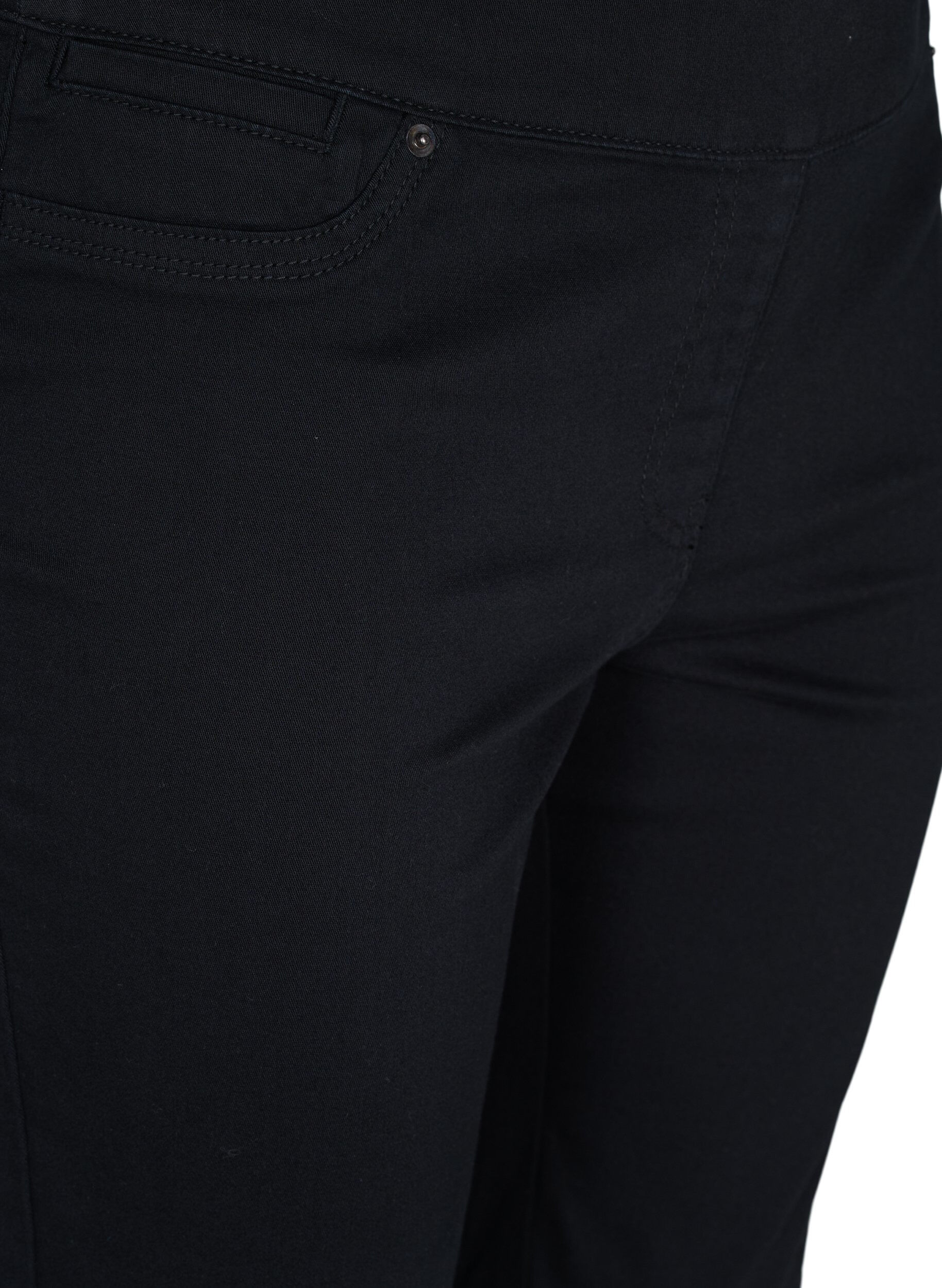 ZizziTettsittende shorts med baklommer, Black, Packshot image number 2