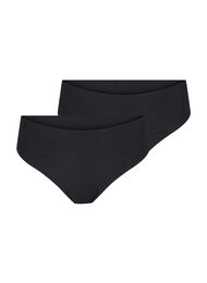 Sømløs g-streng, 2 stk., Black, Packshot