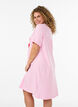 Kortermet nattkjole i &oslash;kologisk bomull, Rosa, Model image number 2