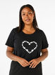FLASH - T-skjorte med motiv, Black Flower Heart , Model image number 0