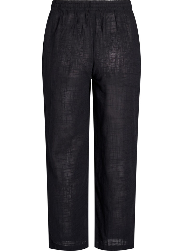 FLASH - Bukse med rett passform og høy midje, Svart, Packshot image number 1