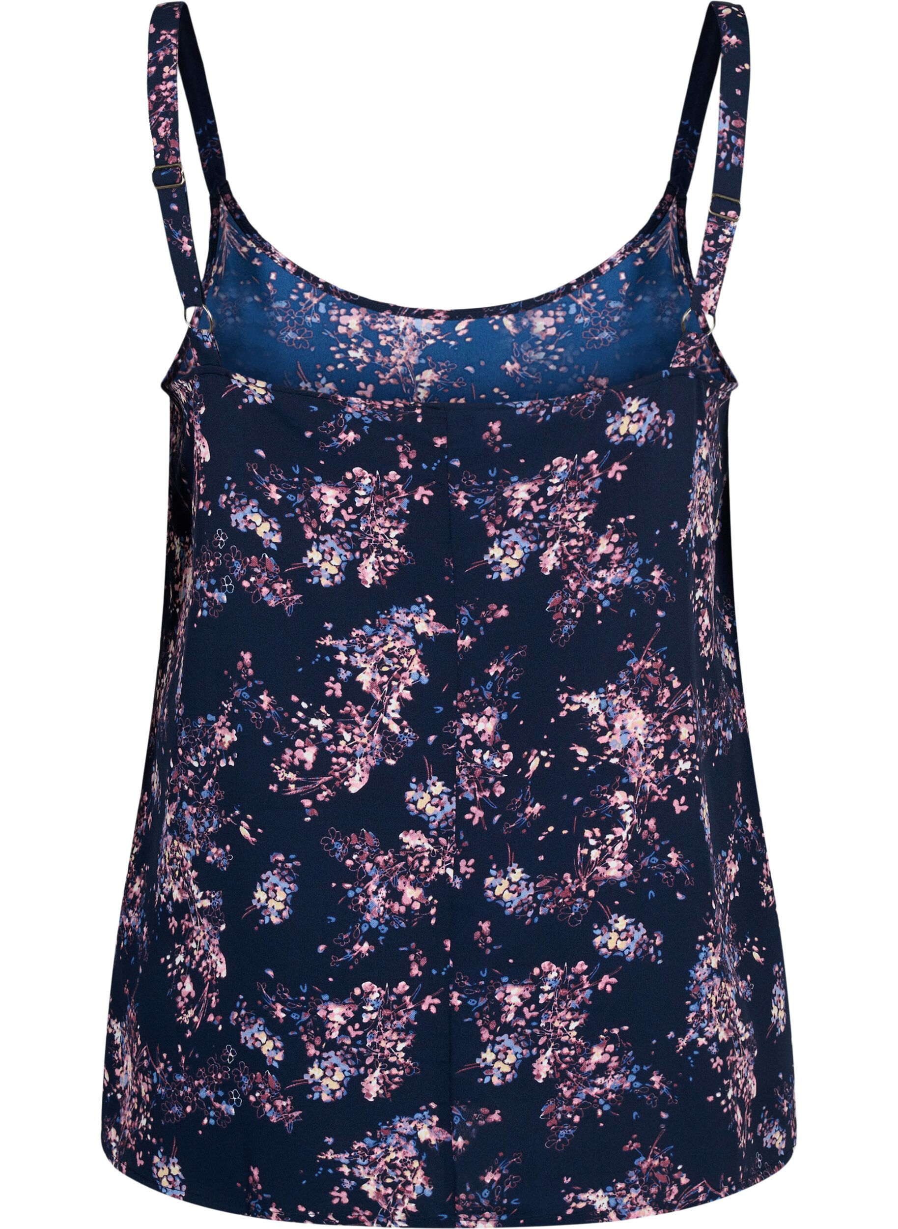 Zizzi FLASH - Topp med m&oslash;nster, Navy Rose Flower, Packshot image number 1