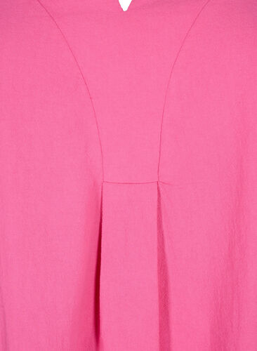 FLASH - Bluse i bomull med halvlange ermer, Raspberry Rose, Packshot image number 2