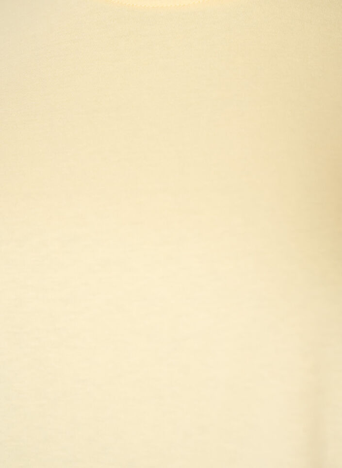 T-skjorte med asymmetrisk blondekant, Gul, Packshot image number 2