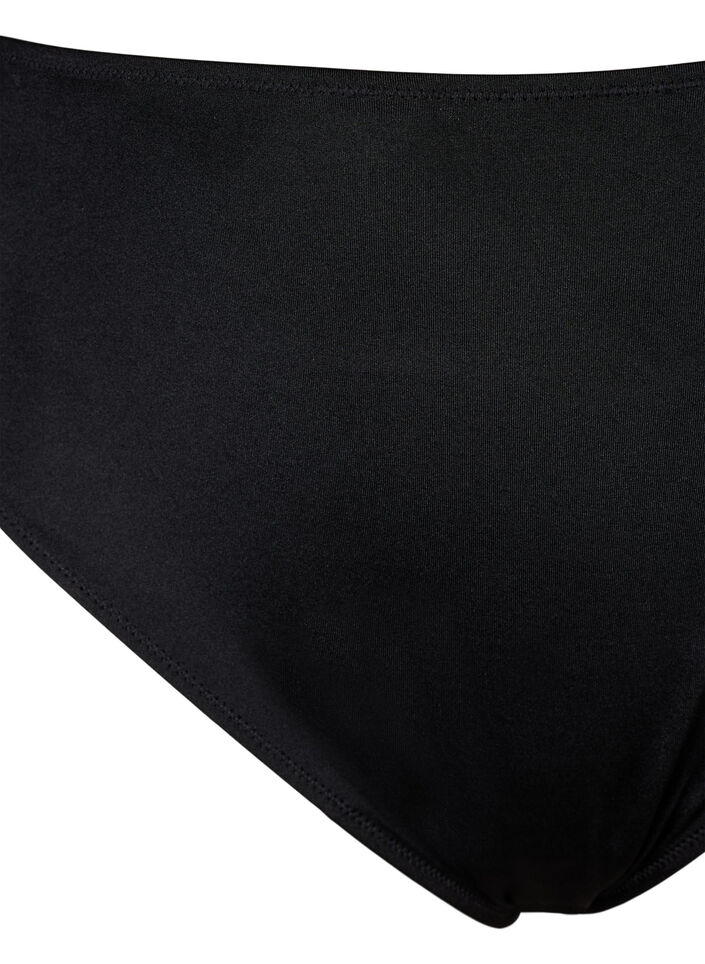 Ensfarget bikinitruse med vanlig midje, Black, Packshot
