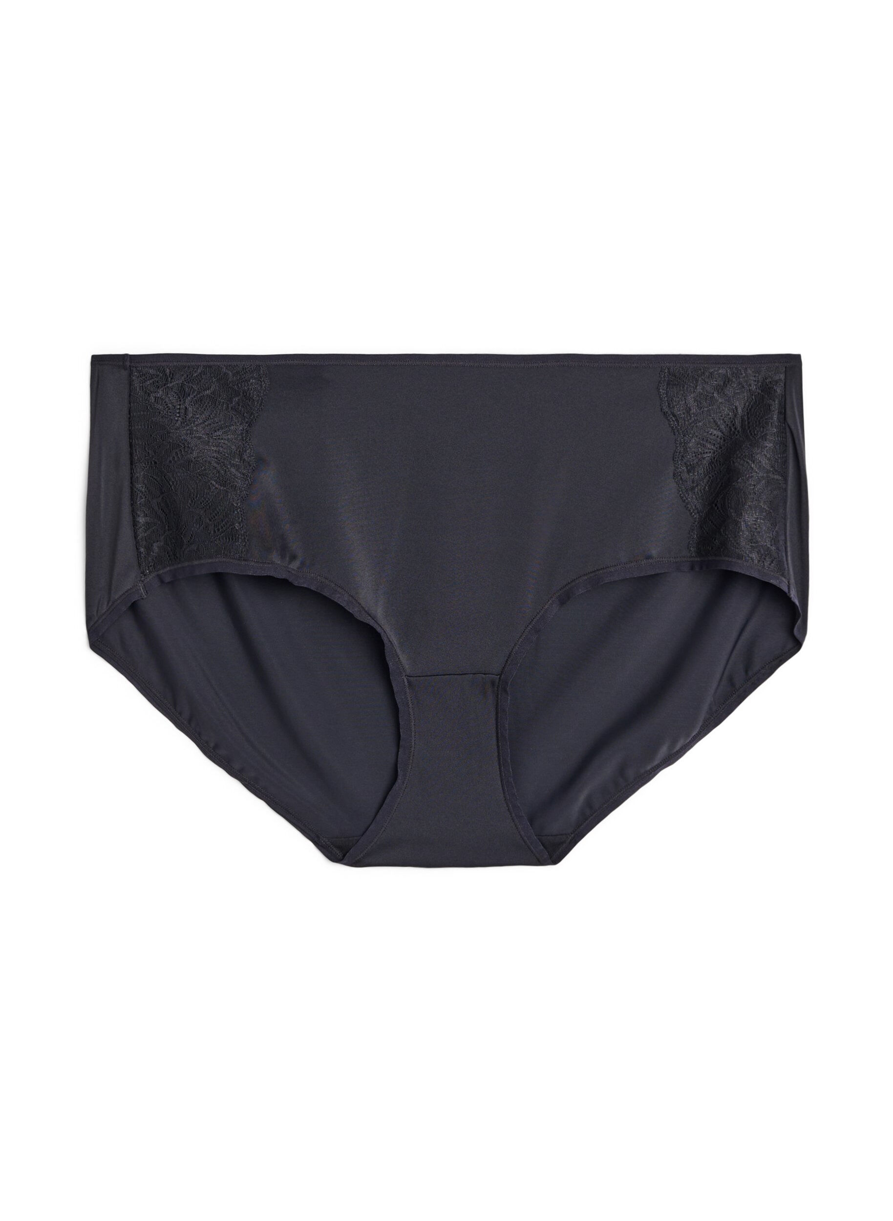 Zizzi Truse med normalt liv, 2. stk, Svart, Packshot image number 2