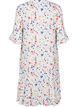 Blomstret midikjole med 3/4-ermer, Blå, Packshot image number 1