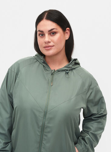 Kort jakke med hette og justerbar bunn, Laurel Wreath, Model image number 2