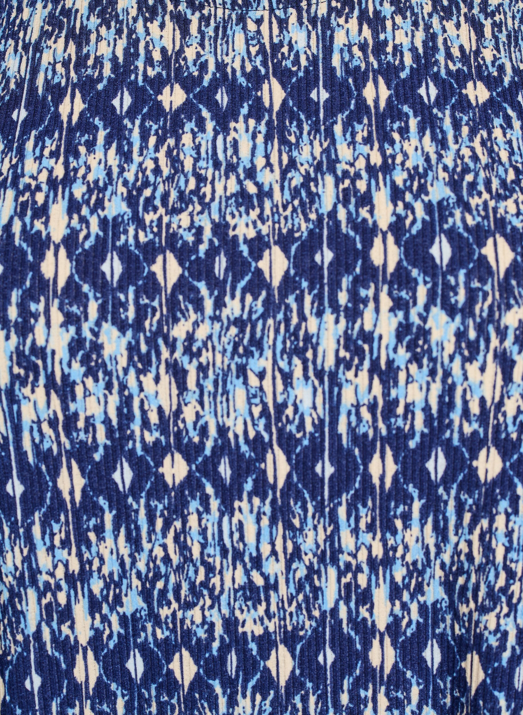 Zizzi M&oslash;nstret bluse med korte ermer, Bl&aring;, Packshot image number 2