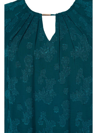 Kjole med struktur og korte ermer , Ponderosa Pine, Packshot image number 2