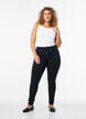 Super slim Amy jeans med høyt liv, Svart, Model image number 0