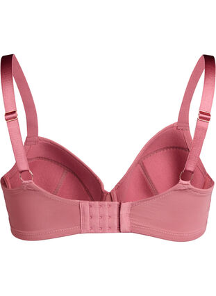Zizzi Polstret BH med blomsterbroderi, Rosa, Packshot image number 1