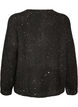 Cardigan med paljetter og knapper, Svart, Packshot image number 1
