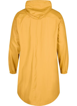 Regnjakke med hette og knappelukking, Spruce Yellow, Packshot image number 1