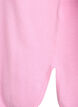 Strikkebluse med rund hals og strikket m&oslash;nster, Rosa, Packshot image number 3