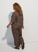 Bluse med ruter og brystlommer, Brun, Model image number 2