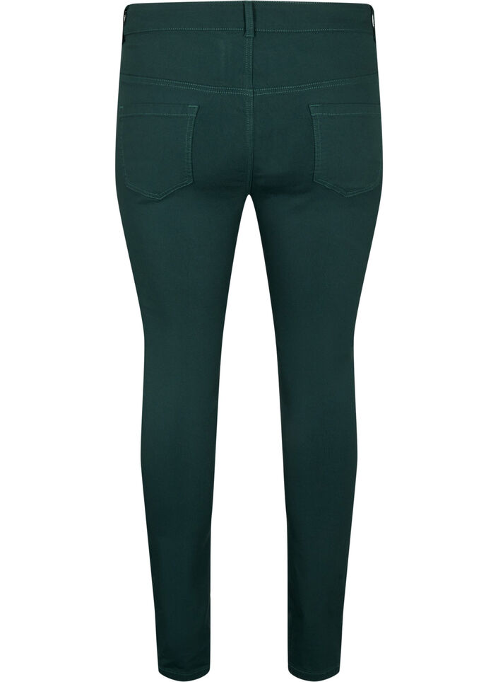 Slim fit bukser med lommer, Gr&oslash;nn, Packshot image number 1