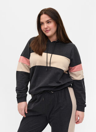 Hettegenser med trackdetaljer, DGM/Rose, Model image number 0