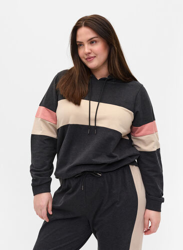 Hettegenser med trackdetaljer, DGM/Rose, Model image number 0