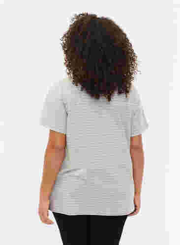 Melert T-skjorte i bomull, Light Grey Melange, Model image number 1