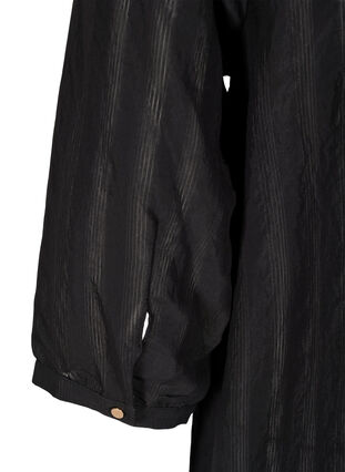 Tunika med knapper og 3/4-ermer, Black, Packshot image number 3