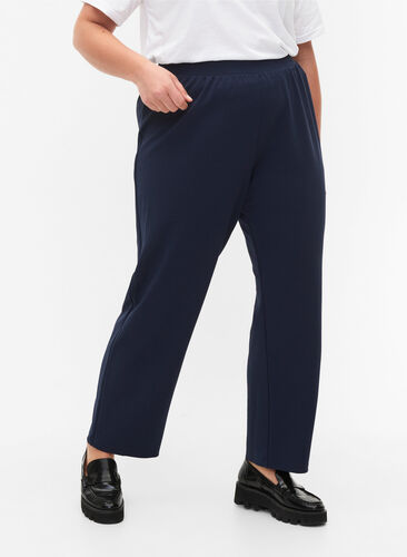 FLASH - Bukser med straight fit, Navy Blazer, Model image number 2